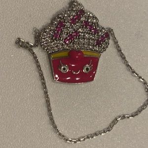 Gab+Cos Designs – Sterling Silver CZ Cupcake Pendant Necklace